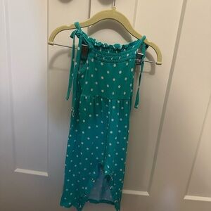 Gigi and Max Teal Polka Dot Jumpsuit